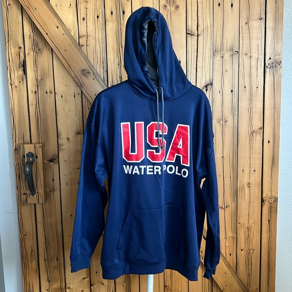 USA Water Polo Hoodie Sweatshirt Navy Unisex size XL